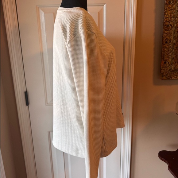 Women’s Fig Cream  Long Sleeve Waffle Thermal Top - Picture 5 of 12